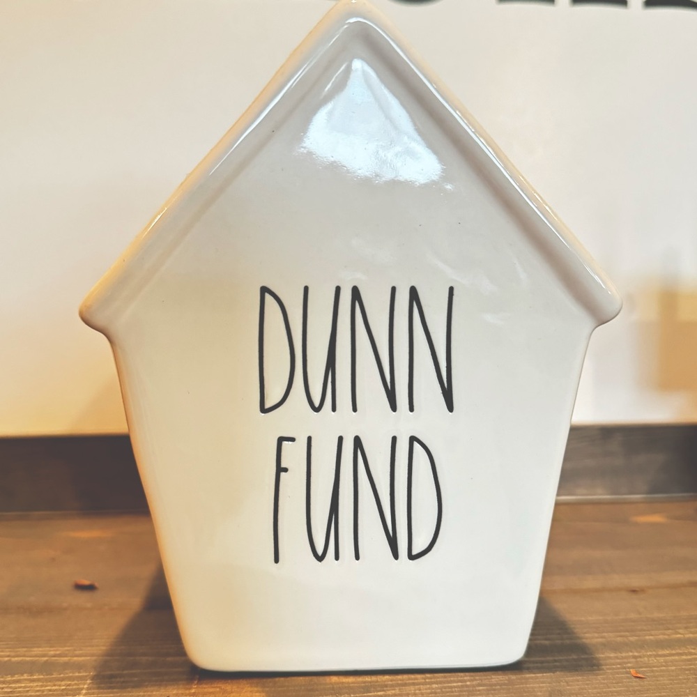 Rae Dunn Piggy Bank - “Dunn Fund”